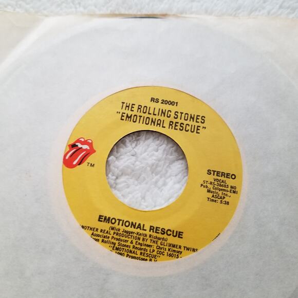 The Rolling Stones 80s vintage vinyl 45 Emotional Rescue - Picture 6 of 7